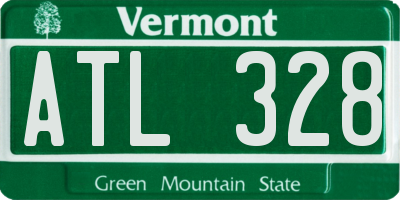 VT license plate ATL328