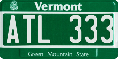 VT license plate ATL333