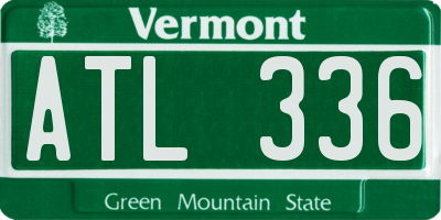 VT license plate ATL336