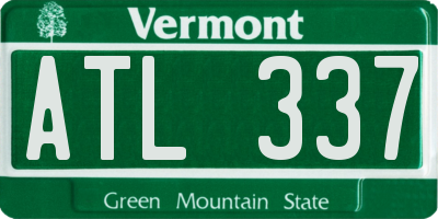 VT license plate ATL337