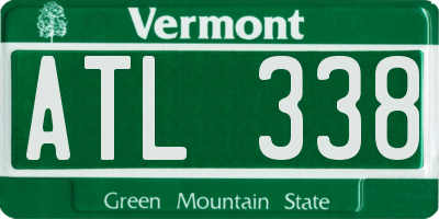 VT license plate ATL338