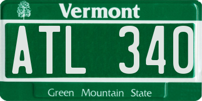 VT license plate ATL340