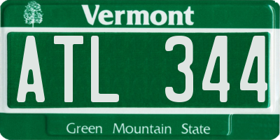 VT license plate ATL344