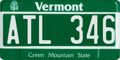 VT license plate ATL346