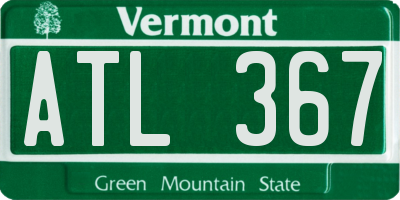VT license plate ATL367