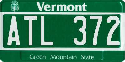 VT license plate ATL372