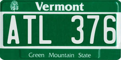 VT license plate ATL376