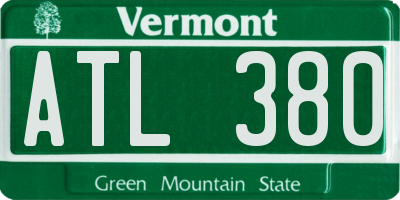 VT license plate ATL380