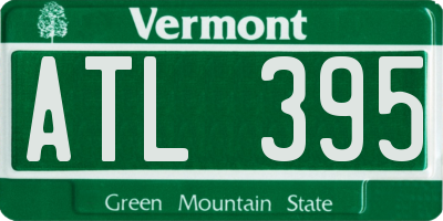 VT license plate ATL395