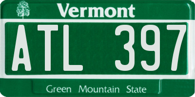 VT license plate ATL397