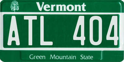VT license plate ATL404