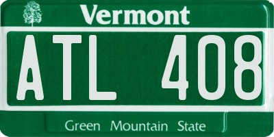VT license plate ATL408
