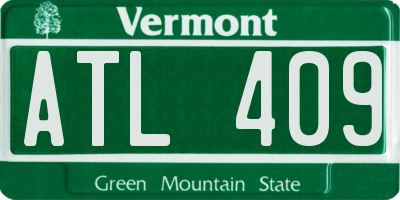 VT license plate ATL409