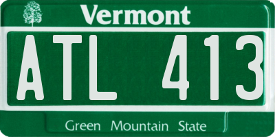 VT license plate ATL413