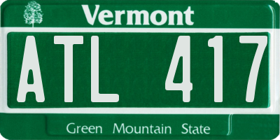 VT license plate ATL417