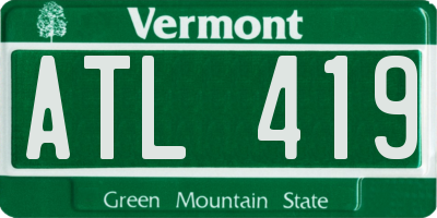 VT license plate ATL419