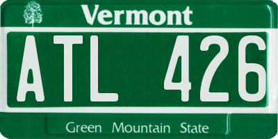 VT license plate ATL426
