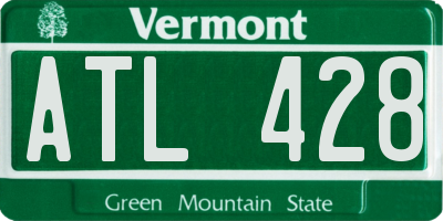 VT license plate ATL428
