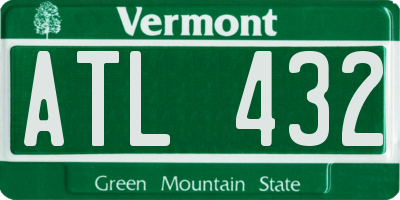 VT license plate ATL432