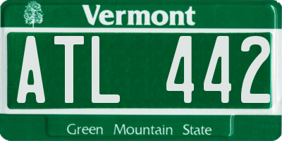 VT license plate ATL442