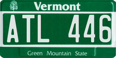 VT license plate ATL446