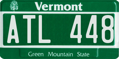 VT license plate ATL448