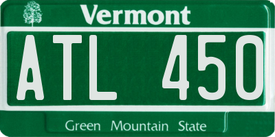 VT license plate ATL450