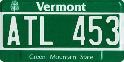 VT license plate ATL453