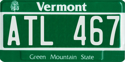 VT license plate ATL467