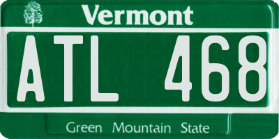 VT license plate ATL468