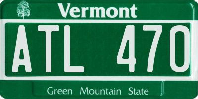 VT license plate ATL470