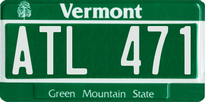 VT license plate ATL471