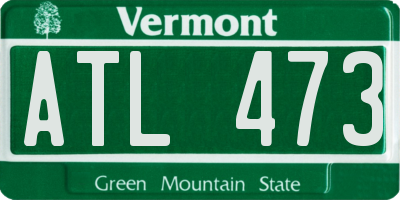 VT license plate ATL473