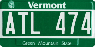 VT license plate ATL474