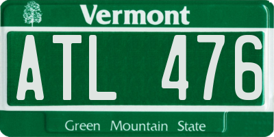 VT license plate ATL476