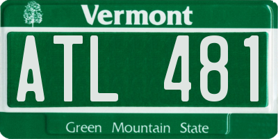 VT license plate ATL481