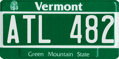 VT license plate ATL482