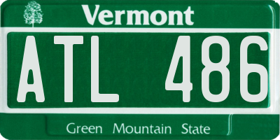 VT license plate ATL486
