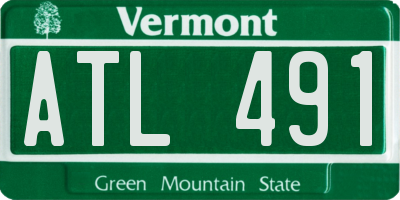 VT license plate ATL491