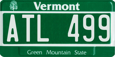 VT license plate ATL499
