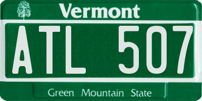 VT license plate ATL507
