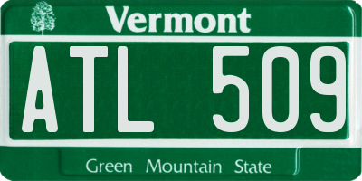 VT license plate ATL509