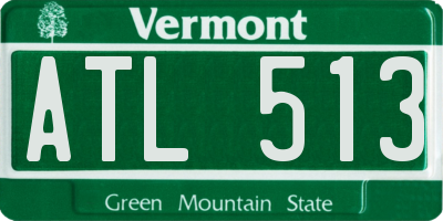 VT license plate ATL513