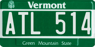 VT license plate ATL514