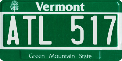 VT license plate ATL517