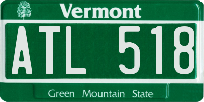 VT license plate ATL518