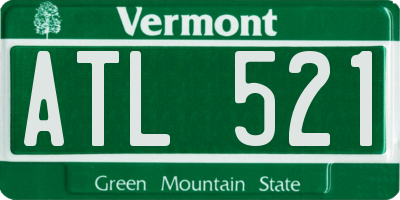 VT license plate ATL521