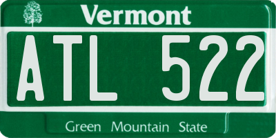 VT license plate ATL522