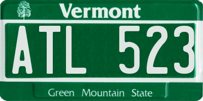 VT license plate ATL523