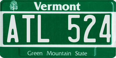 VT license plate ATL524
